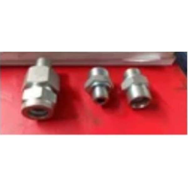 Metal hydraulic hose adapters