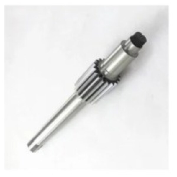Machined steel pinion shaft with gear teeth